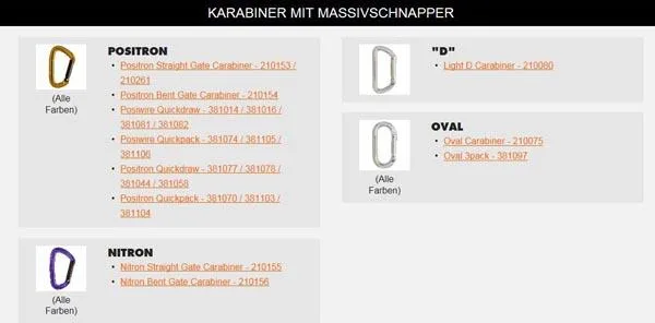Moschettone/quickdraw «Wiregate Carabiners, Solid Gate Carabiners, Locking Screwgate Carabiners» — foto 2 dell'alert A12/0333/16