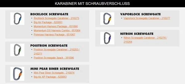 Moschettone/quickdraw «Wiregate Carabiners, Solid Gate Carabiners, Locking Screwgate Carabiners» — foto 3 dell'alert A12/0333/16