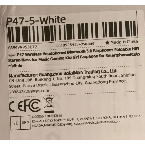 Cuffie «Wireless headphone» — foto 5 dell'alert SR/03017/26