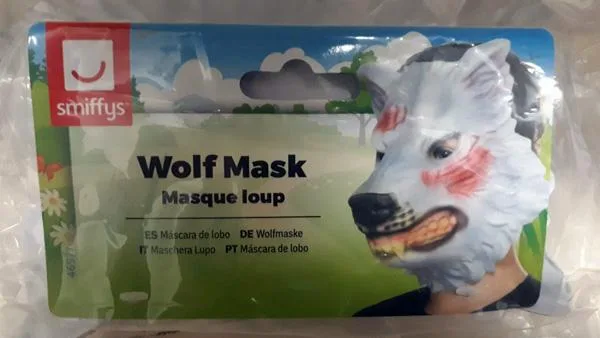 Maschera di fantasia-vestito «Wolf Mask/Masque Loup» (Smiffys)