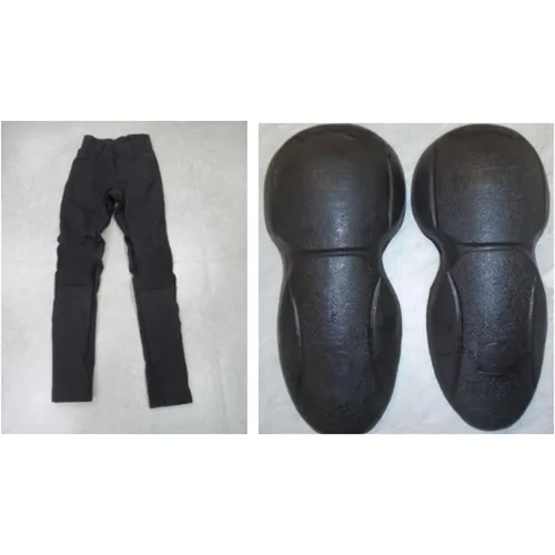 Pantaloni da moto «Womens Ladies Motorcycle Motorbike Trousers Leggings Aramid Kevlar Lined CE Armoured Luna» (JET)
