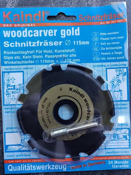 Lama per sega per smerigliatrice angolare «Woodcarver Gold» (Kaindl)