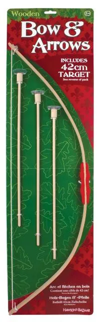 Set di arco e freccia «Wooden Bow and Arrows» (Hawkins Bazaar)