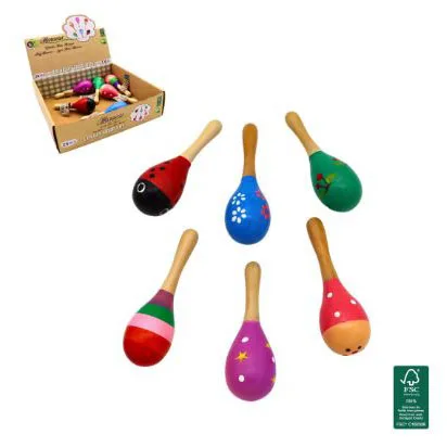 Maracas giocattolo «Wooden music maracas - Lovely wood toy» (B&amp;G International)