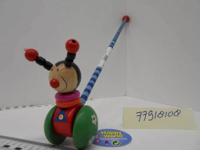 Spingi lungo il giocattolo «Wooden Rolling Stick» (Happy World)