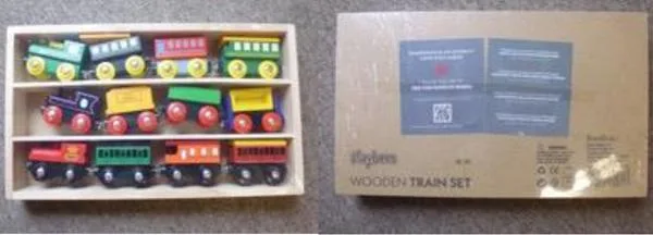 Set di treni in legno «Wooden Train Set» (Playbees)