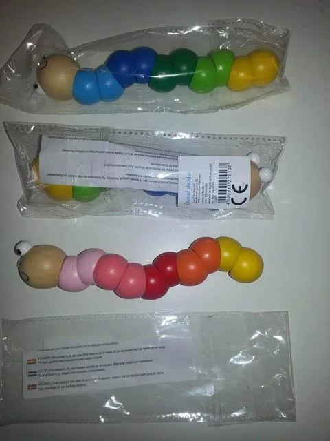 Giocattolo dell'attività dei bambini «Wooden worm - Trælarve» — foto 3 dell'alert A12/1036/14
