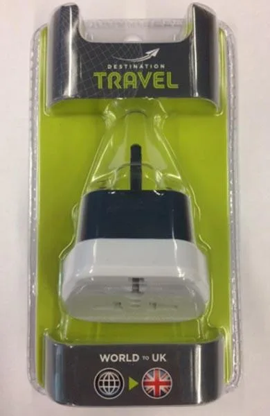 Adattatore della spina di viaggio «World to UK» (Destination Travel)