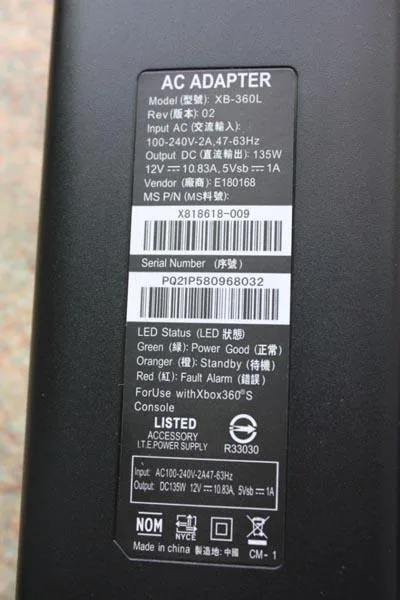 Alimentazione elettrica «X-360 Slim AC Adapter» — foto 3 dell'alert A12/0570/15