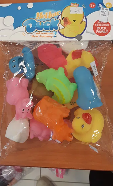 Set di giocattoli in gomma squeaky «Yellow Duck adventures New yourney»