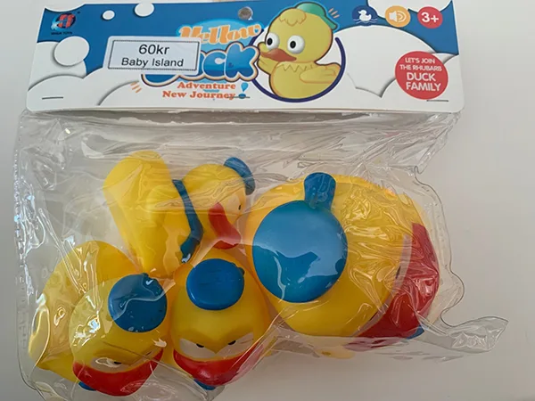 Giocattolo di plastica «Yellow Duck Family» (Rhubarb Duck Family)