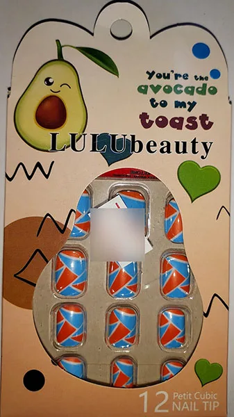 Chiodi falsi «You'ar the avocado to my toast» (LULUBeauty)