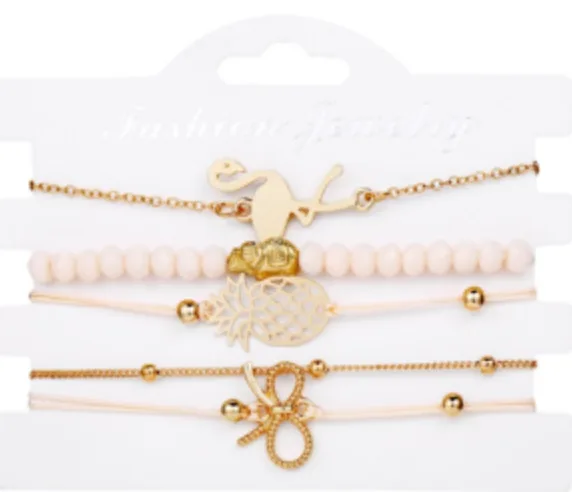 Bracciale «Yp Select 5pcs mode flamingo ananas bracelet d'arc bijoux simples Doré» — foto 1 dell'alert A12/00664/21