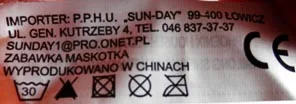 Giocattolo morbido «Zabawka maskotka» — foto 6 dell'alert A11/00009/20