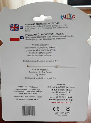 Giocattolo morbido «Zabawka pluszowa» — foto 2 dell'alert A12/00090/21