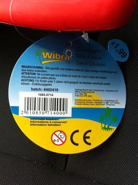 Giocattolo di plastica sabbia «Zandgrijper (Sand Gripper)» (Wibra)