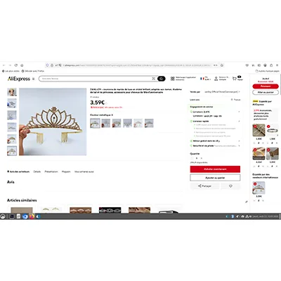 Fascia per capelli giocattolo «ZANLLOY Couronne de mariée de luxe en cristal brillant, adaptée aux dames, diadème de bal»