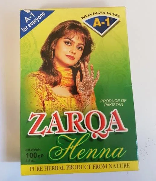 Prodotto di henna «Zarqa Henna» — foto 1 dell'alert A12/1056/19