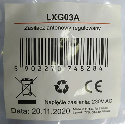 Alimentazione elettrica «Zasilacz antenowy regulowany» (LAMEX)
