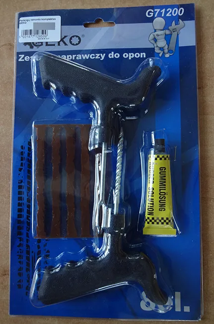 Set riparazione pneumatici «Zestaw naprawczy do opon» (Geko)
