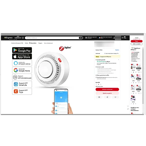 Rilevatore di fumo «Zigbee Smoke Detector» (ZIGBEE)